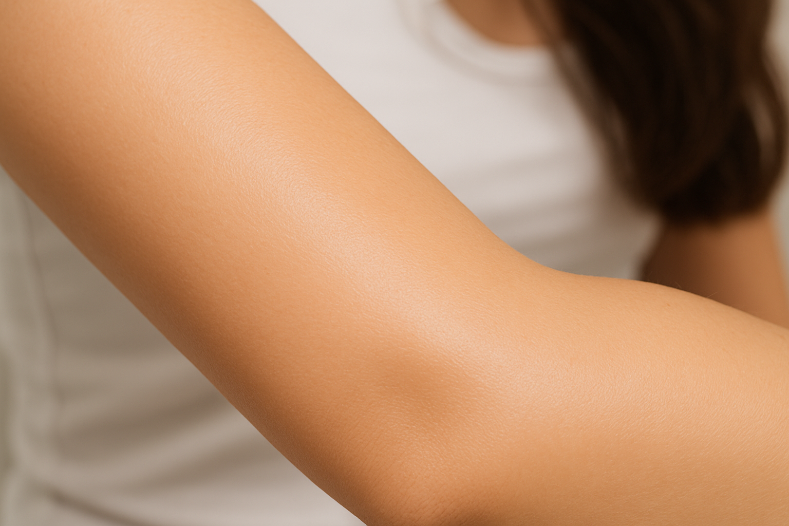 Glowing skin close-up